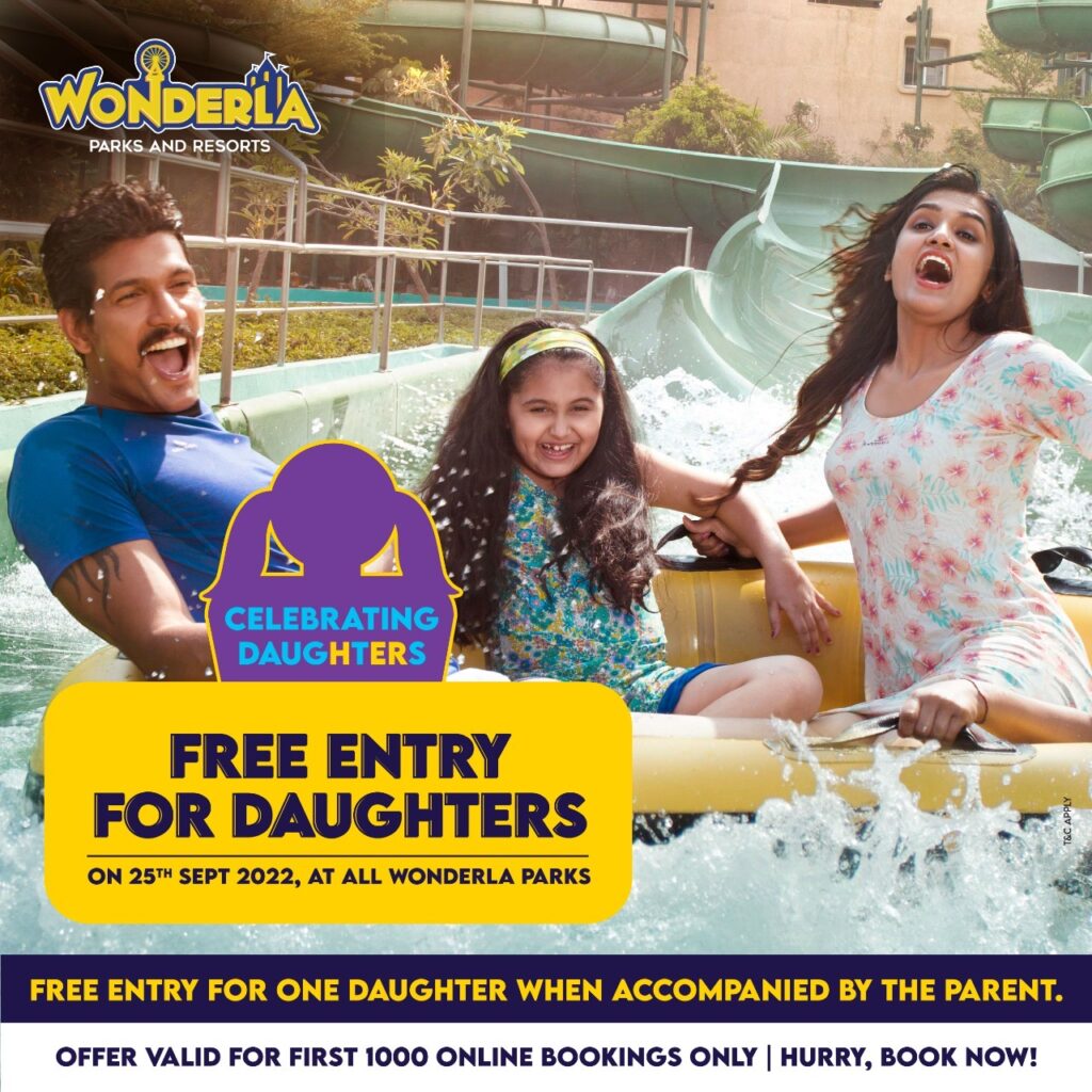 Wonderla announces Free Tickets for Daughters 