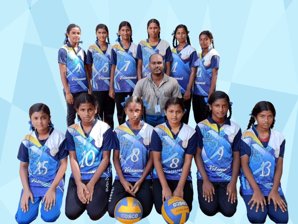 VELAMMAL’S VOLLEYBALL GIRLS TEAM SHIINES AT THE ZONAL GAMES 