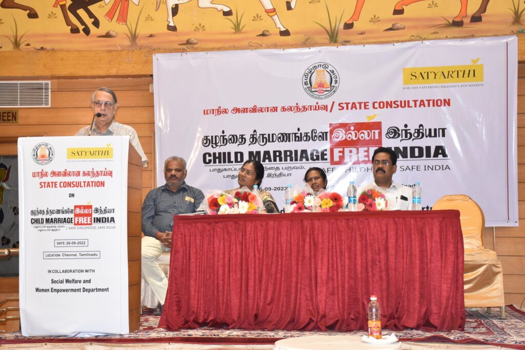 KAILASH SATYARTHI CHILDREN’S FOUNDATION CONDUCTS CONSULTATION IN TAMIL NADU AGAINST CHILD MARRIAGE 