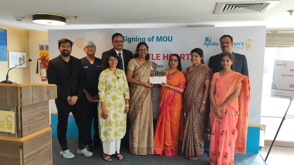 Rotary Club of Madras ties up with Apollo to save children with heart diseases