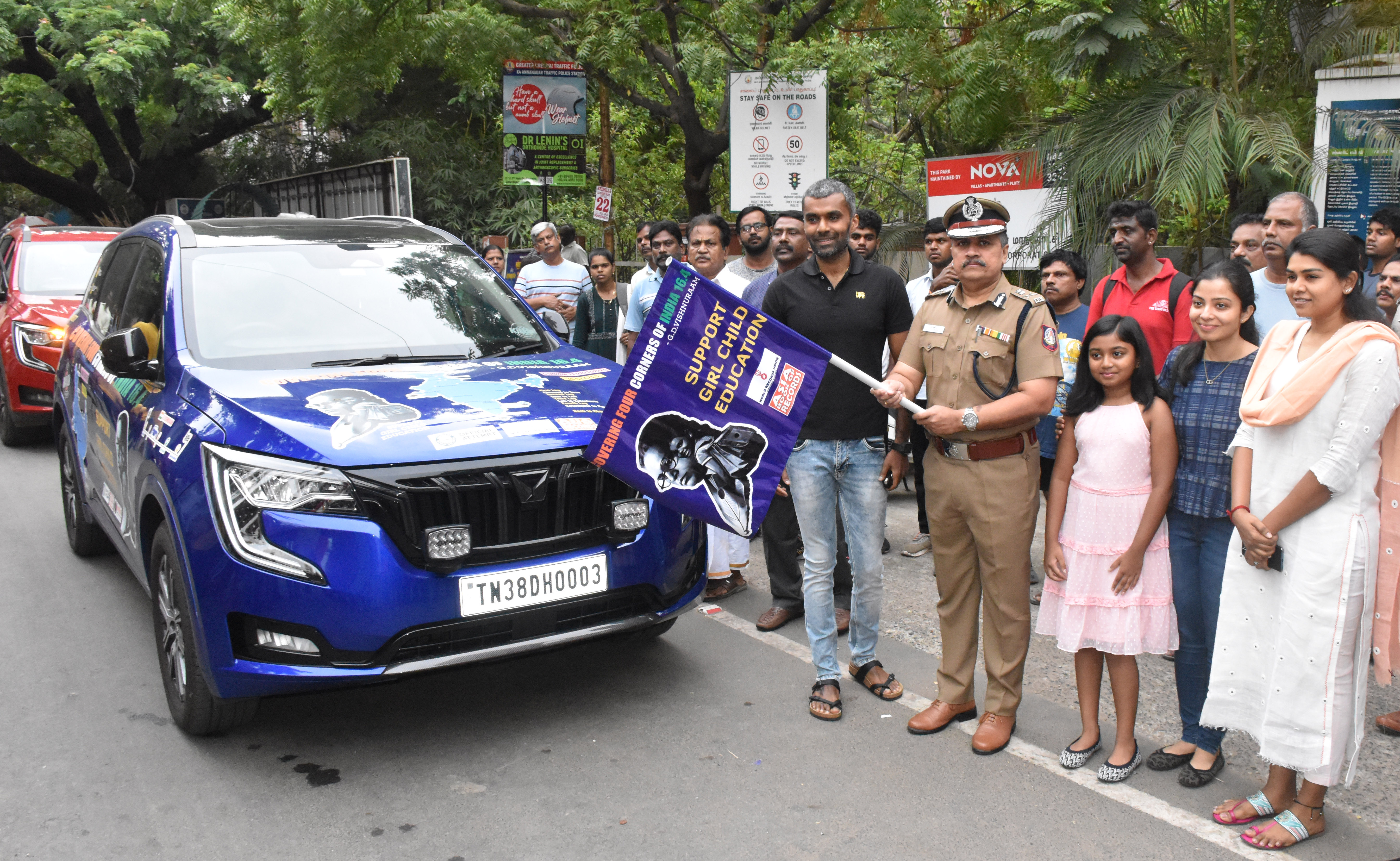 Fastest Indian to cover the four corners of India by car – 16 States – 4 Union Territories – 12,500 + Kms