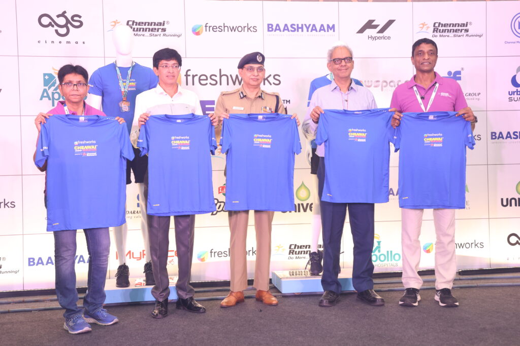 Freshworks Chennai Marathon’ powered by Chennai Runners launches official T Shirt and medals