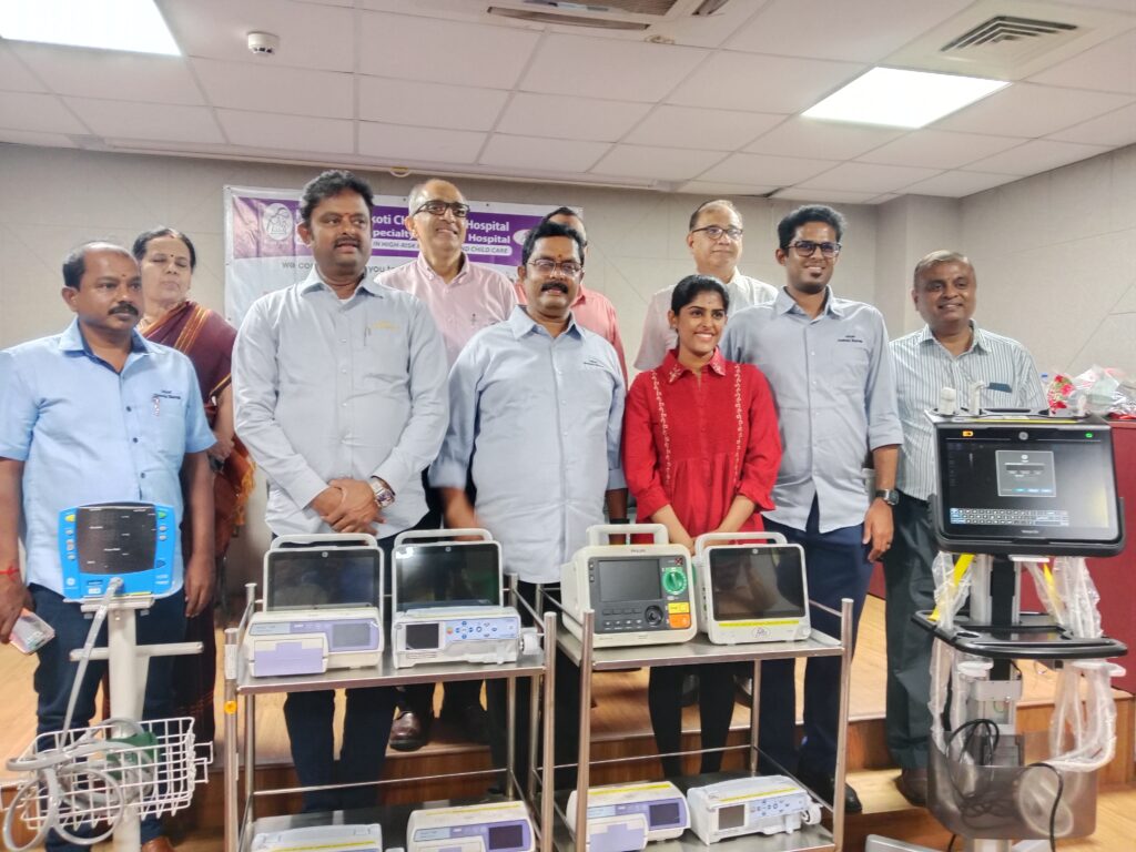 Special Medical Equipment donated to Kanchi Kamakoti CHILDS Trust Hospital byAdyar Ananda Bhavan