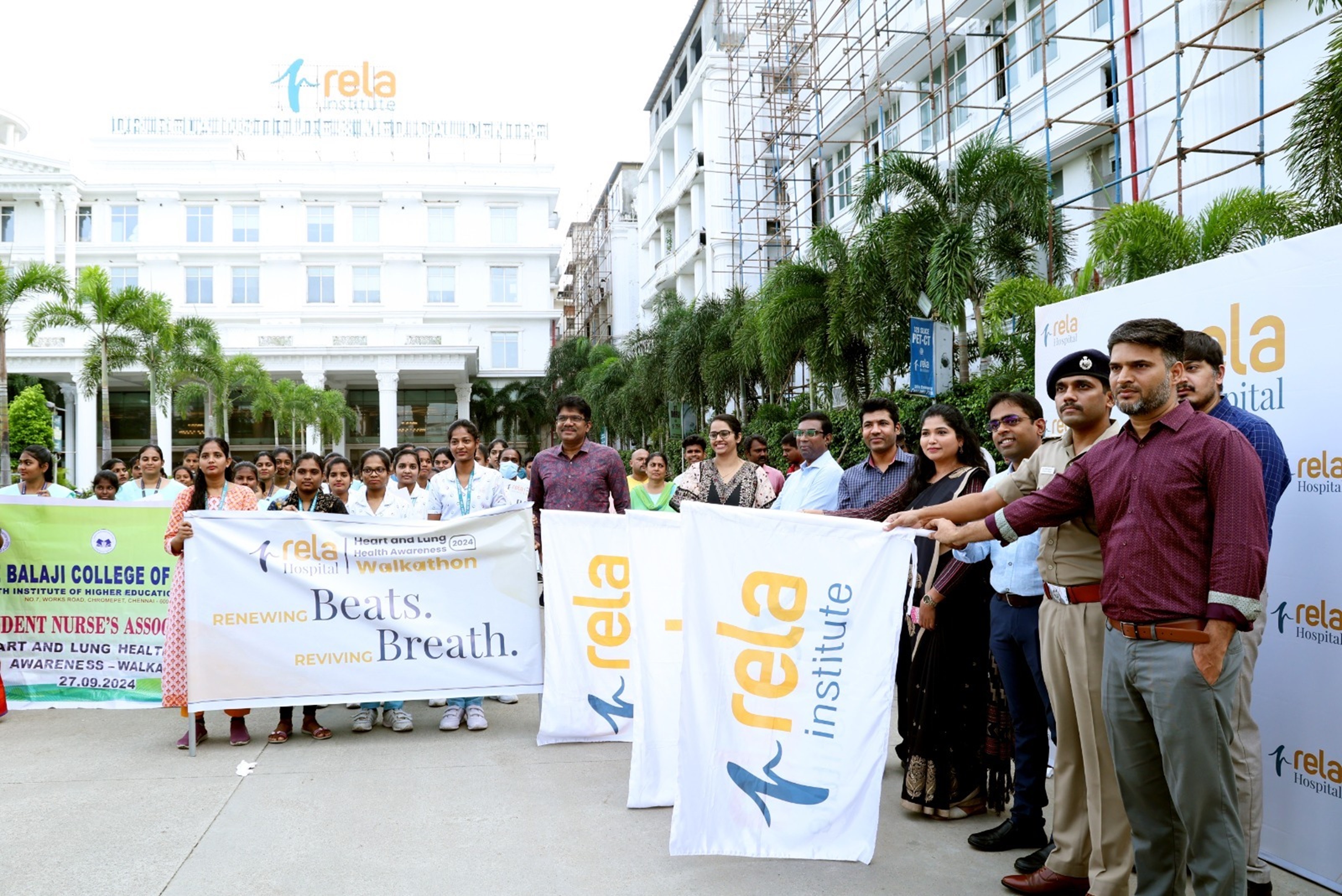 Over 500 Join Rela Hospital’s Walkathon to Promote Lung and Heart Health Awareness