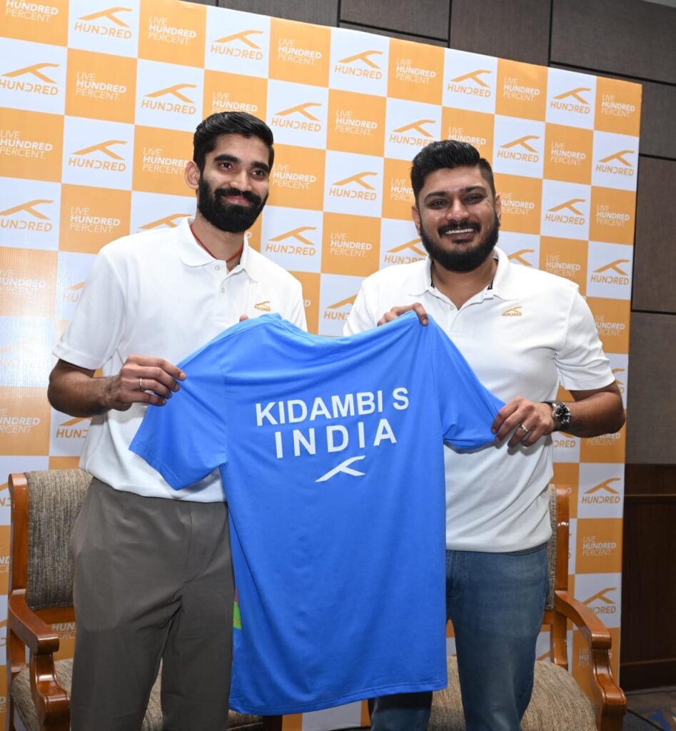 Hundred proudly announces its partnership with  badminton icon Srikanth Kidambi