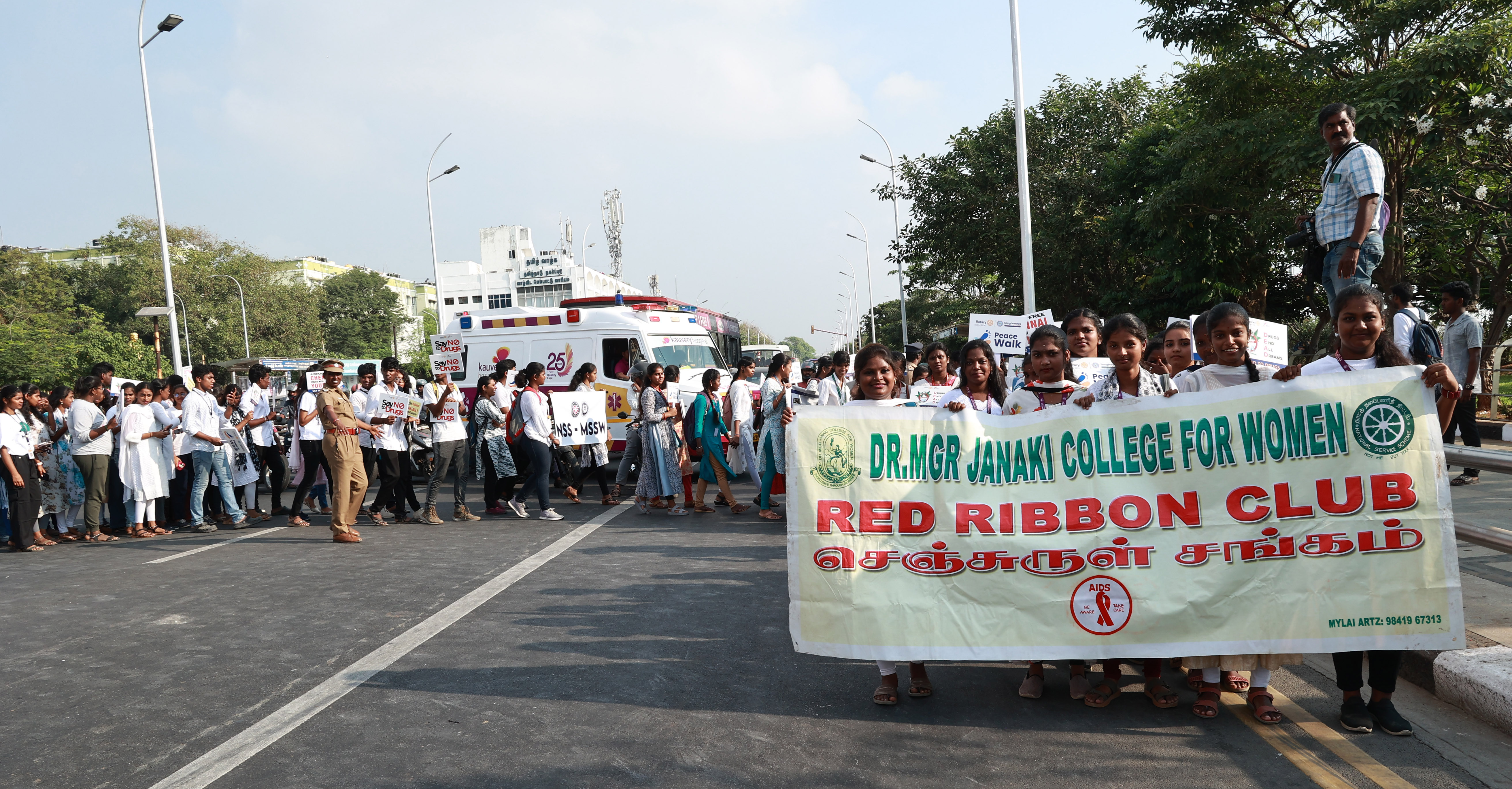 Sanghamitra ‘Peace Walk’ – Rotary International District 3234’s United Efforts with Queen Mary’s College to Combat Drug Addiction