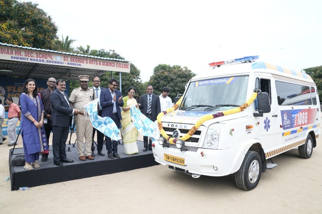 World Emergency Medicine Day, Apollo Hospitals Launches ‘Fleet of Hope’ to Raise Awareness on 1066 Emergency Services