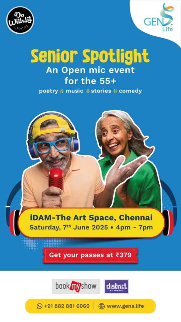 GenS Life and Dowith Lit Present ‘Senior Spotlight’: Chennai’s First Curated Open Mic for Seniors