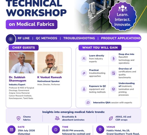 Manjushree Spntek to Host Free Technical Workshop on Medical Fabrics in Chennai