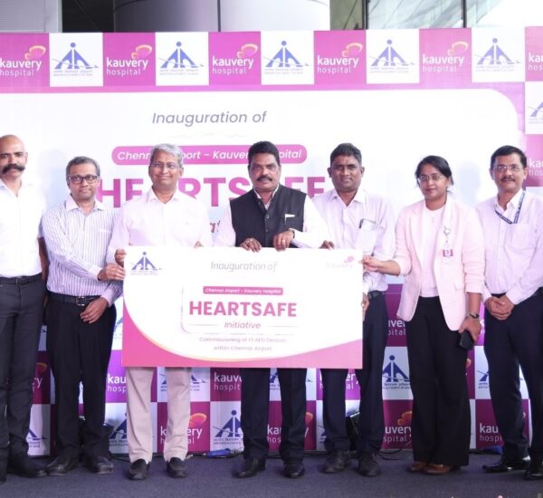 Kauvery Hospital Strengthens Emergency Cardiac Response at Chennai International Airport with Installation of (AED)